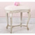 French Tufted Bed Set, Crackled White And Gold