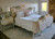French Tufted Bed Set, Crackled White And Gold