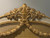 Louis XV Swag Roses Rattan Bedroom Set, White and Champagne