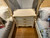 Louis XV Swag Roses Rattan Bedroom Set, White and Champagne