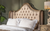 French Reclaimed Oak & Woven Rattan Low-Footboard Bed