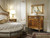 Louis XV Classic Bedroom Set Walnut & Gold