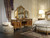 Louis XV Classic Bedroom Set Walnut & Gold