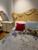 Louis XV Swag Roses Rattan Bed Frame, White and Champagne
