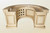 HORSESHOE COCKTAIL BAR CREAM WITH GOLD TRIM