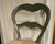 French Ladderback counter-height swivel stool in French Green