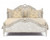 FRENCHFARMHOUSE BED DISTRESSED WHITE WITH SCRATCH