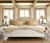 FRENCH FARMHOUSE ALASKAN KING-SIZE BED DISTRESSED WHITE