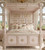 DISTRESSED PINK SCRATCH SHABBY CHIC CANOPY BED
