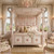 The Antoinette Canopy Bed: Distressed White & Rose Gold Shabby Chic Edition