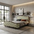 ALASKAN KING LOUIS XV CORBEILLE BED IN OLIVE & WALNUT