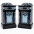 English Gothic Canopy Four Poster Bed, Gloss Black