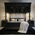 English Gothic Canopy Four Poster Bed, Gloss Black