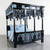 Bespoke English Gothic Four-Poster Bed – Gloss Black & Powder Blue