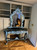 Bespoke English Gothic Four-Poster Bed – Gloss Black & Powder Blue
