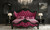 Royale Rococo Bed Frame – Black & Pink Velvet Gothic Bed
