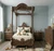 Tudor Royal Luxury Juvenile Canopy Bed – Solid Beechwood in Heritage Walnut