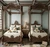 Tudor Royal Luxury Juvenile Canopy Bed – Solid Beechwood in Heritage Walnut