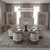The Grand Carlton Round Dining Set (Black & White Edition)
