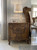 bedside table in ancient oak