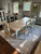 French Country Dining, Turquoise French Dining Table Set (1 Table 6 Chairs)