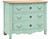 Turquoise Chest of Drawers, French Country Furniture Small 3 drawer