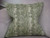 Snakeskin Throw Pillow Cover, Color Green & White Velvet