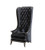 Modern Wing Chair, Velvet Highback Chair shown in Grey Velvet