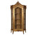 GLASS DISPLAY CABINET GOLD LEAF DISTRESSED