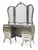 French Chateau Silver Dressing Table, Silver Leaf finish