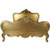 Provincial Luxury Carved Bed, Gold