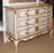 Marie Antoinette Chest of Drawers, 3 Drawers Antique White & Gold