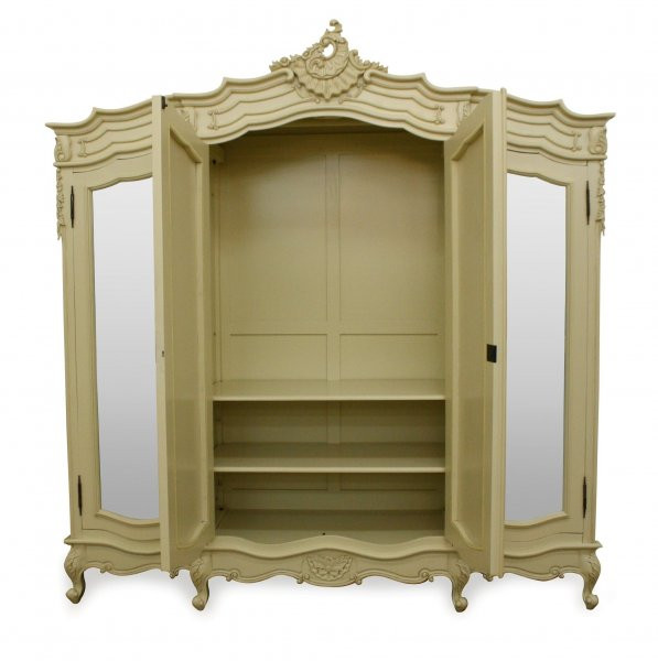 French Wardrobe & Armoire, Large, Black & Gold Armoire