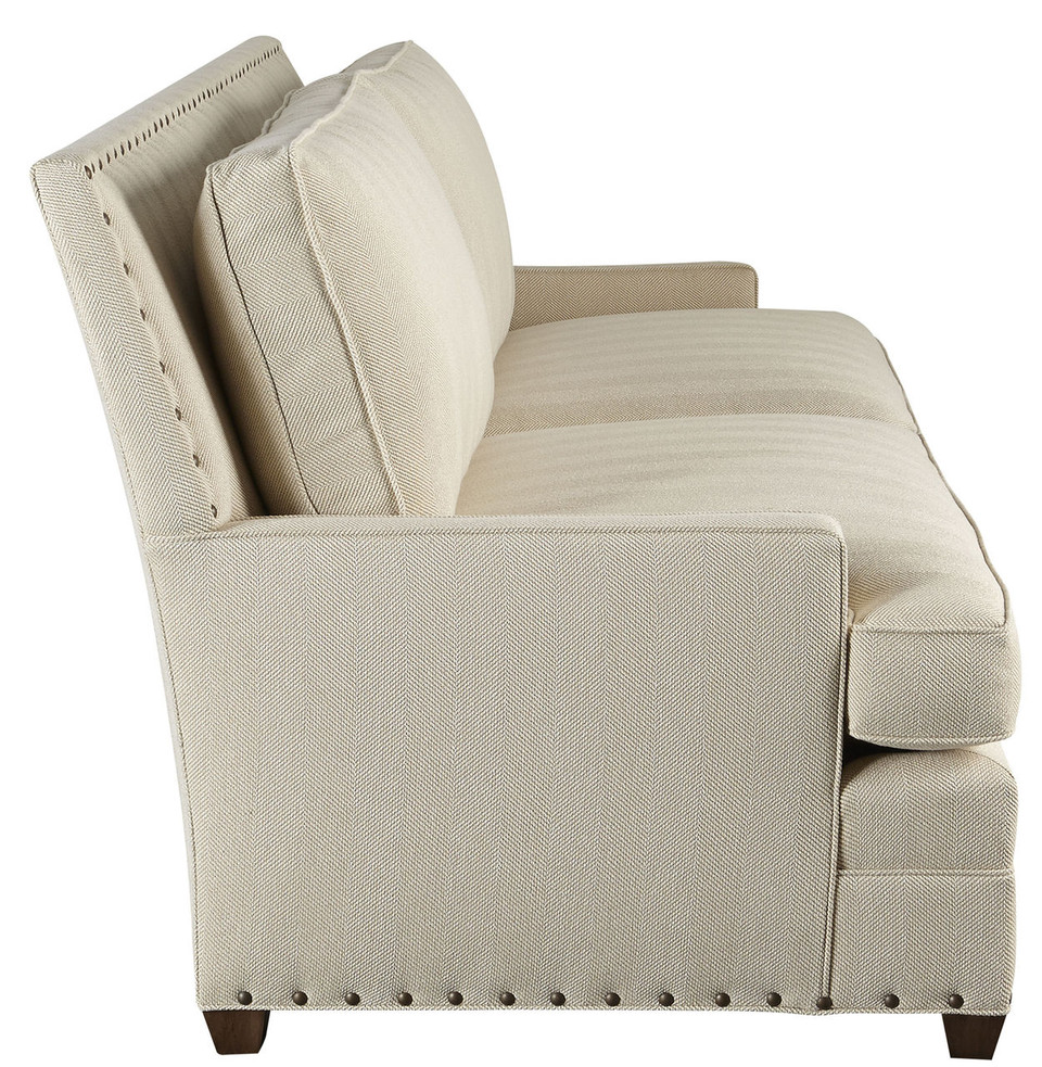 Contemporary Sofa with nail heads, ready to ship