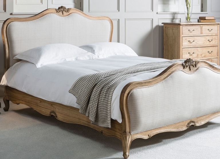 French Country Upholstered Bed