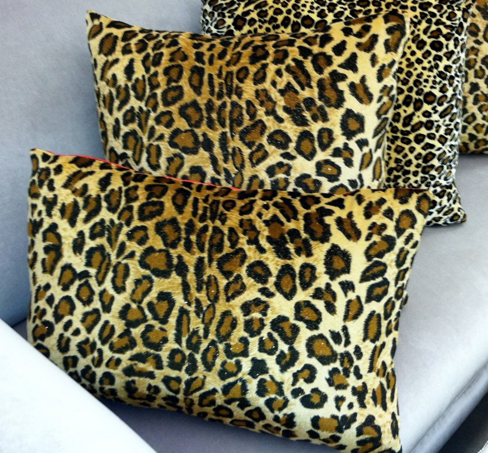 Leopard print throw pillow, decorative throw pillows