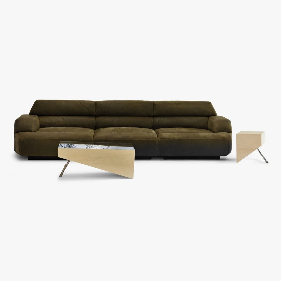 Modern Coffee Table with Silver Leg