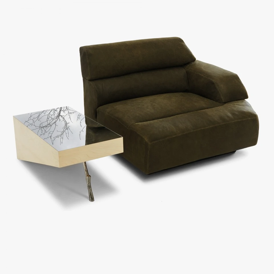 Modern Coffee Table with Silver Leg