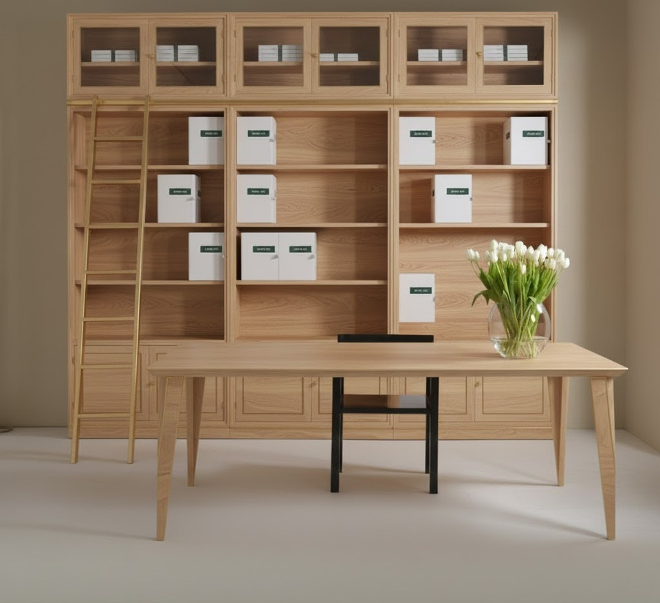 LUXURY BOOKCASE BEECHWOOD