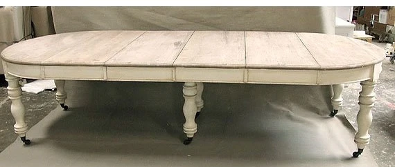 French Round Dining Table, Chateau Ivory