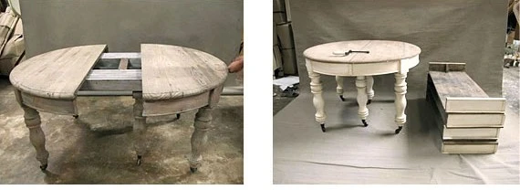 French Round Dining Table, Chateau Ivory