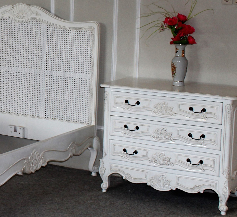 French Chateau Rattan Bedroom Set