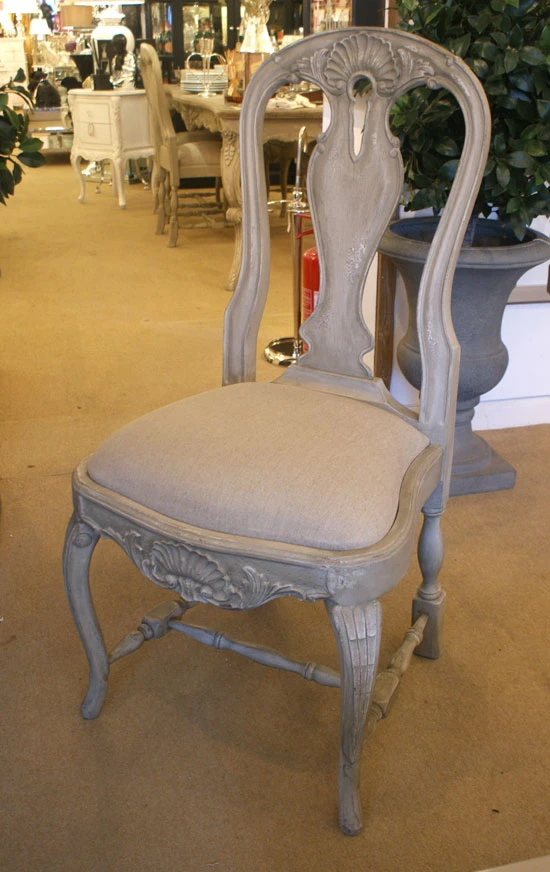 French Ivory Dining Table Set, Oval