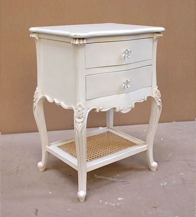 French Chateau Rattan Bedroom Set, Chateau White