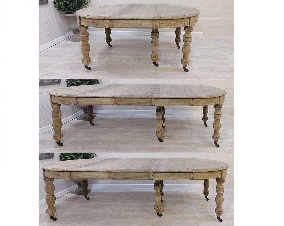 French Reclaimed Extending Dining Table