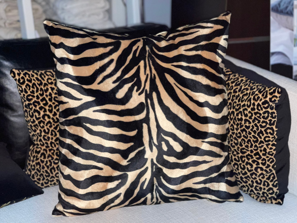 Zebra throw pillow