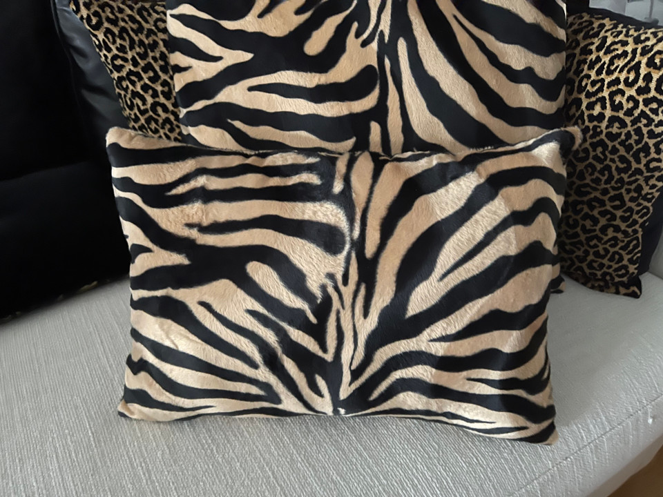 Zebra Print  Lumbar Throw Pillow
