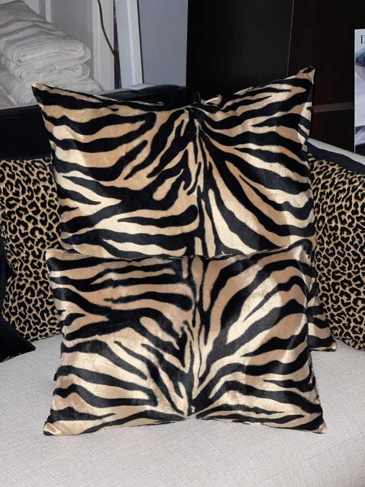 Zebra Print  Lumbar Throw Pillow