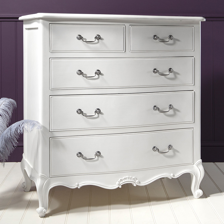 French Vanilla Upholstered Bedroom set Velvet