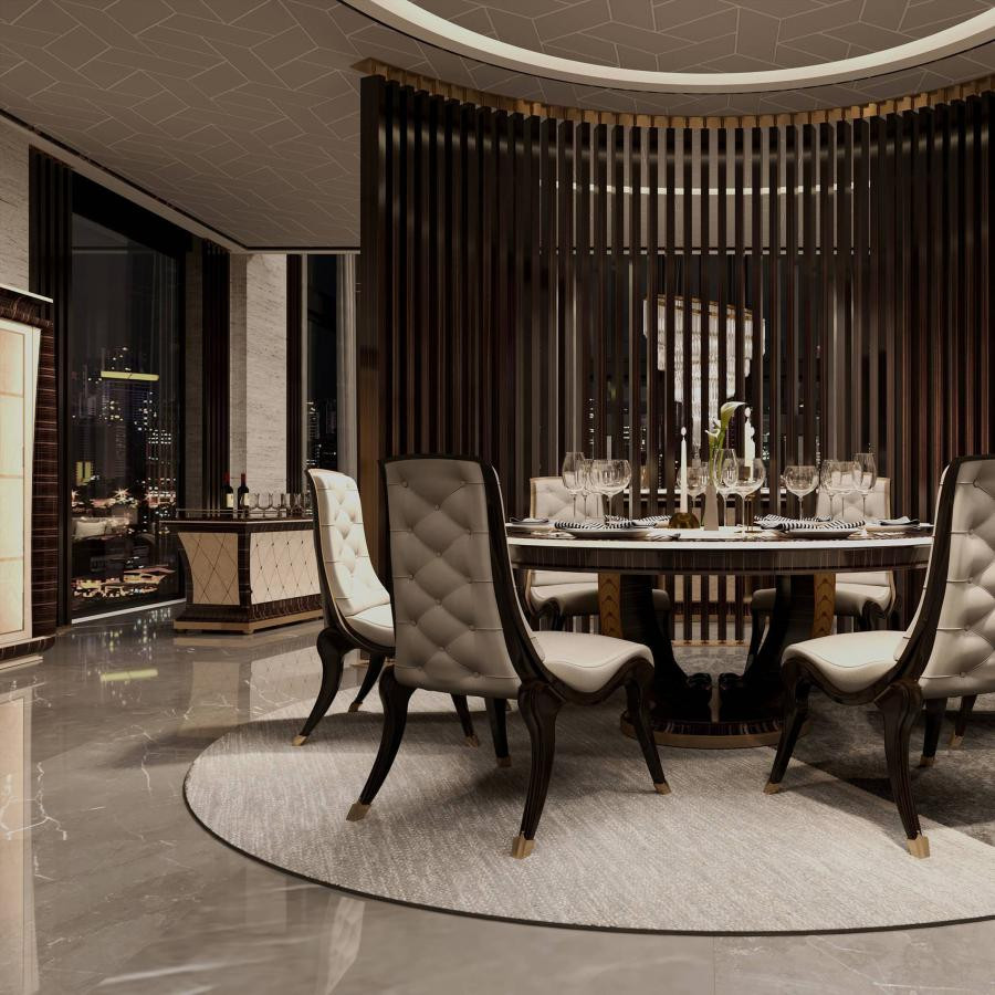 high end round dining set